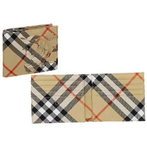 バーバリー 二つ折り財布 メンズ ベージュ BURBERRY 8097588