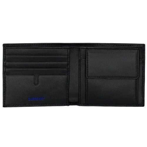 バーバリー 二つ折り財布 メンズ シーシービル ジャガード ブラック BURBERRY 8099816 SHADOW