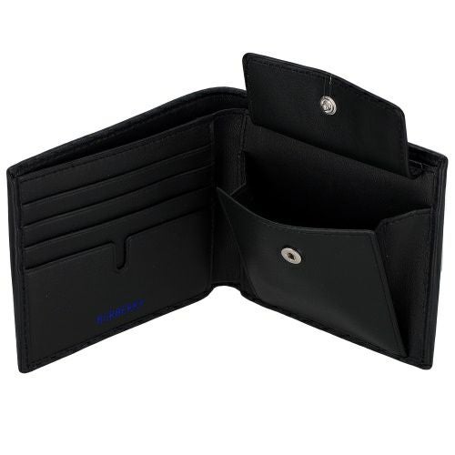 バーバリー 二つ折り財布 メンズ シーシービル ジャガード ブラック BURBERRY 8099816 SHADOW