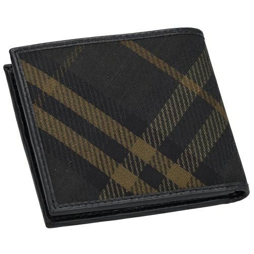 バーバリー 二つ折り財布 メンズ シーシービル ジャガード ブラック BURBERRY 8099816 SHADOW