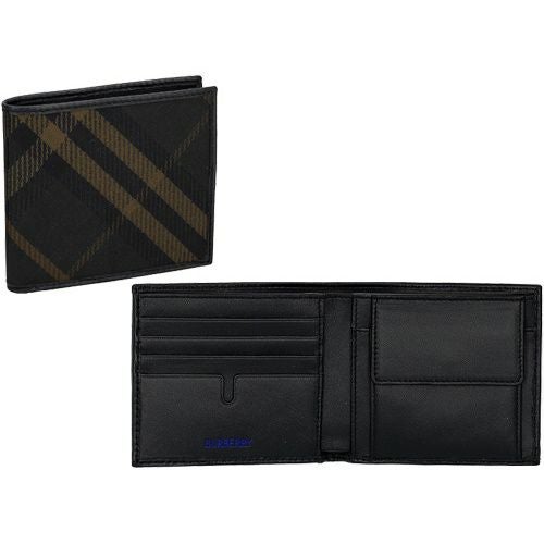 バーバリー 二つ折り財布 メンズ シーシービル ジャガード ブラック BURBERRY 8099816 SHADOW