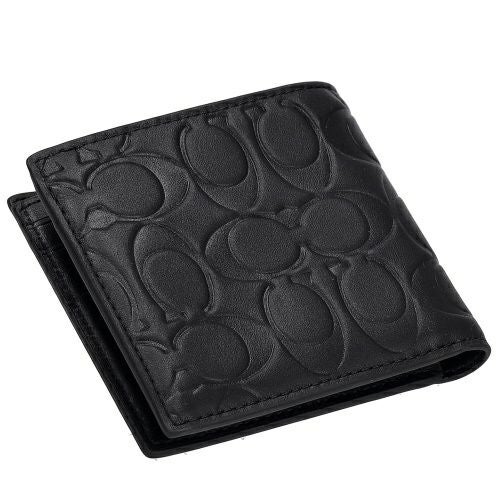 コーチ アウトレット 二つ折り財布 メンズ シグネチャー ブラック COACH OUTLET CX139 QB/BK