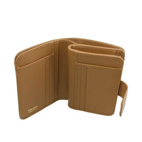プラダ 二つ折り財布 レディース トライアングルロゴ サフィアーノ ブラウン PRADA 1ML018 QHH F03BH CARAMEL 0