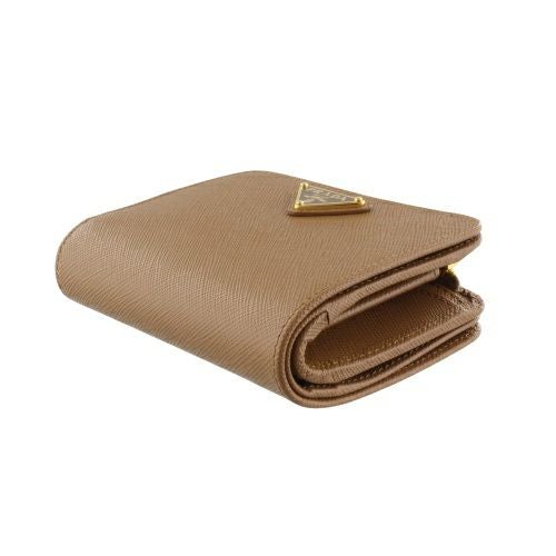 プラダ 二つ折り財布 レディース トライアングルロゴ サフィアーノ ブラウン PRADA 1ML018 QHH F03BH CARAMEL 0