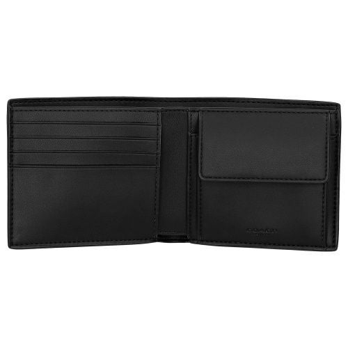 コーチ アウトレット 二つ折り財布 コンパクト財布 メンズ コイン ウォレット・シグネチャー キャンバス ブラック COACH OUTLET CR428 CQ/BK