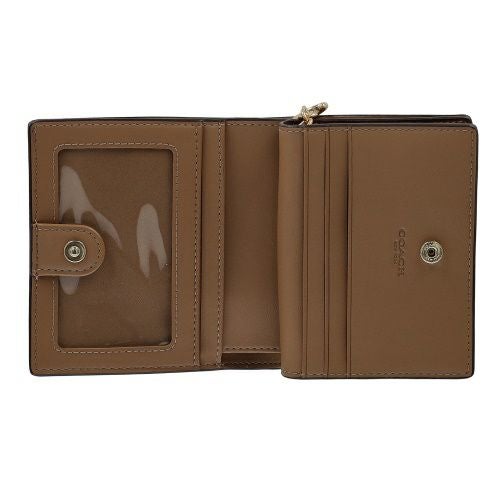 コーチ アウトレット 二つ折り財布 コンパクト財布 レディース スナップ ウォレット・シグネチャー キャンバス ブラウン COACH OUTLET CW789 IMXHE タン/ブラウン