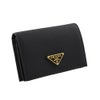プラダ 二つ折り財布 コンパクト財布 レディース トライアングルロゴ サフィアーノ ブラック PRADA 1MV021 QHH F0002 NERO
