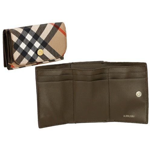 バーバリー 三つ折り財布 コンパクト財布 レディース ヴィンテージチェック ベージュ BURBERRY 8095291