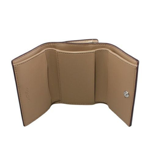 コーチ アウトレット 三つ折り財布 コンパクト財布 レディース マイクロ ウォレット・シグネチャー キャンバス ブラウン COACH OUTLET CW804 SVPWH サンド/トープ