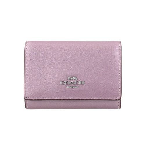 コーチ アウトレット 三つ折り財布 コンパクト財布 レディース マイクロ ウォレット ピンク COACH OUTLET CW805 SVPK9 メタリックピンク