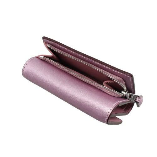 コーチ アウトレット 三つ折り財布 コンパクト財布 レディース マイクロ ウォレット ピンク COACH OUTLET CW805 SVPK9 メタリックピンク