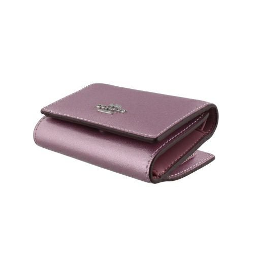 コーチ アウトレット 三つ折り財布 コンパクト財布 レディース マイクロ ウォレット ピンク COACH OUTLET CW805 SVPK9 メタリックピンク