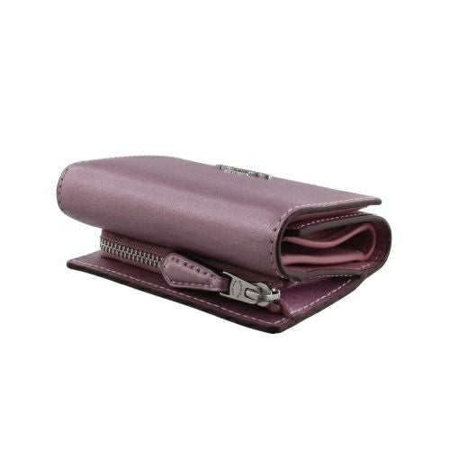 コーチ アウトレット 三つ折り財布 コンパクト財布 レディース マイクロ ウォレット ピンク COACH OUTLET CW805 SVPK9 メタリックピンク