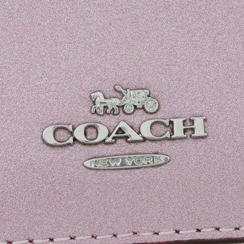 コーチ アウトレット 三つ折り財布 コンパクト財布 レディース マイクロ ウォレット ピンク COACH OUTLET CW805 SVPK9 メタリックピンク