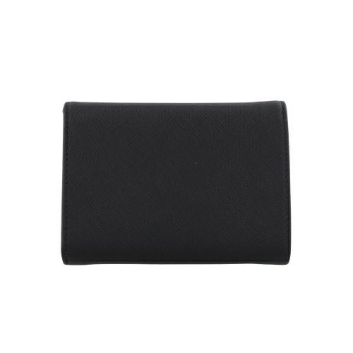 プラダ 三つ折り財布 コンパクト財布 レディース サフィアーノメタルオロ ブラック PRADA 1MH025 QWA F0002 NERO