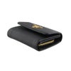 プラダ 三つ折り財布 コンパクト財布 レディース サフィアーノメタルオロ ブラック PRADA 1MH025 QWA F0002 NERO