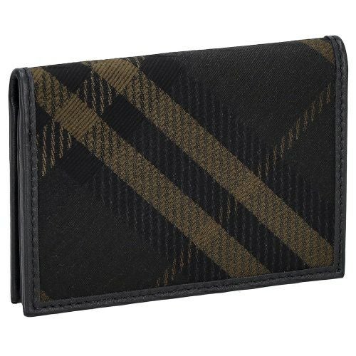 バーバリー 名刺入れ カードケース メンズ フリント ジャガード ブラック BURBERRY 8099817 SHADOW