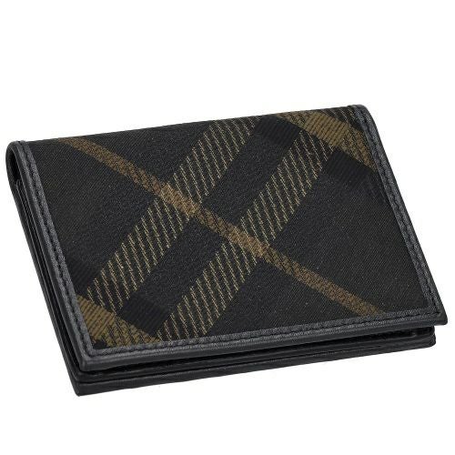 バーバリー 名刺入れ カードケース メンズ フリント ジャガード ブラック BURBERRY 8099817 SHADOW
