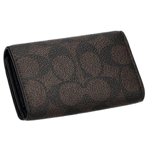 コーチ アウトレット キーケース レディース ファイブ リング キー ケース・シグネチャー キャンバス ブラウン COACH OUTLET CZ274 IMXAQ ウォルナット/ブラック