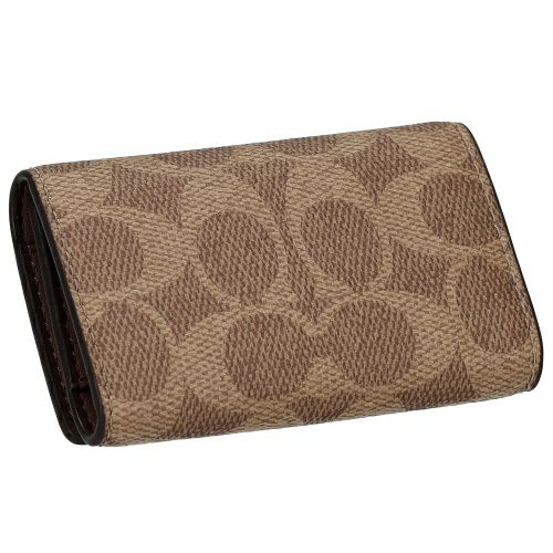 コーチ アウトレット キーケース レディース ファイブ リング キー ケース・シグネチャー キャンバス ブラウン COACH OUTLET CZ274 IMXHE タン/ブラウン