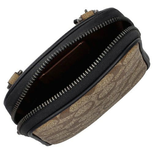 コーチ アウトレット ショルダーバッグ メンズ エイデン クロスボディ・シグネチャー キャンバス ブラウン COACH OUTLET CO912 QBKHA カーキ