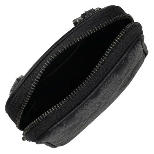 コーチ アウトレット ショルダーバッグ メンズ エイデン クロスボディ・シグネチャー キャンバス ブラック COACH OUTLET CO912 QBMI5 チャコール