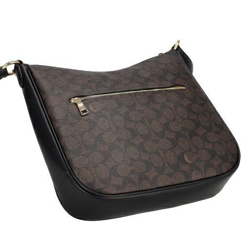 極美品 COACH コーチ パーフォレイテッド フライトバッグ ブラック 黒 コーチ アウトレット ショルダーバッグ レディース エリー ファイル