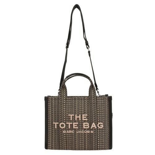 マークジェイコブス トートバッグ レディース ザ モノグラム ジャカード トート バッグ ミディアム ブラック Marc Jacobs 2F4HTT015H05 261 BEIGE MULTI