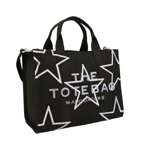 マークジェイコブス トートバッグ レディース ザ スター キャンバス トート バッグ ミディアム ブラック Marc Jacobs 2R4HTT018H03 001 BLACK