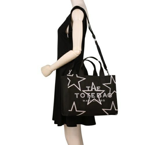 マークジェイコブス トートバッグ レディース ザ スター キャンバス トート バッグ ミディアム ブラック Marc Jacobs 2R4HTT018H03 001 BLACK