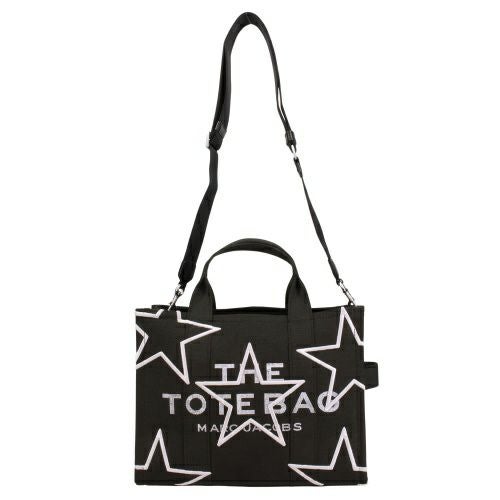 マークジェイコブス トートバッグ レディース ザ スター キャンバス トート バッグ ミディアム ブラック Marc Jacobs 2R4HTT018H03 001 BLACK