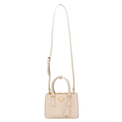 プラダ ハンドバッグ レディース トライアングルロゴ ホワイト PRADA