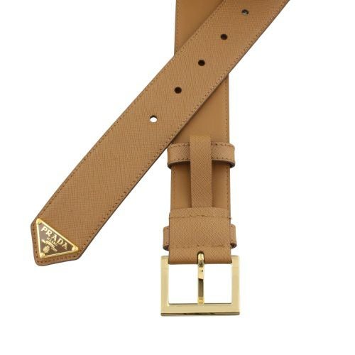 プラダ ベルト レディース トライアングルロゴ サフィアーノ ブラウン PRADA 1CC545 053 F03BH CARAMEL 0