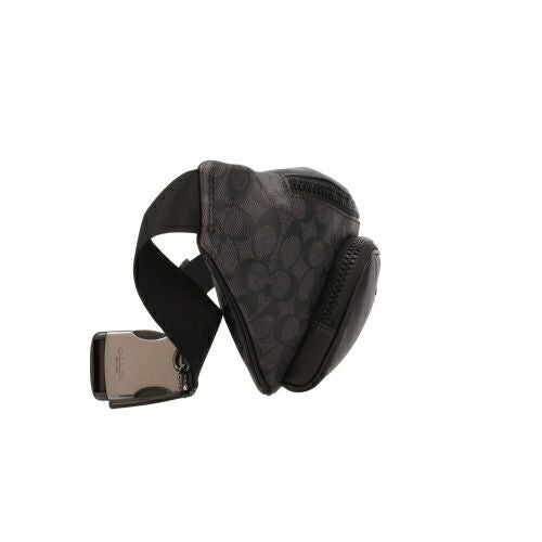 コーチ アウトレット ボディバッグ メンズ レーサー ベルト バッグ・シグネチャー キャンバス ブラック COACH OUTLET CT714 QBMI5 チャコール ブラック