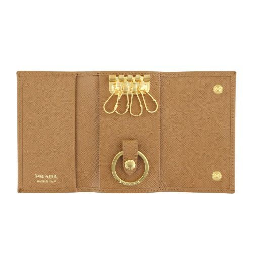 プラダ キーケース レディース トライアングルロゴ サフィアーノ ブラウン PRADA 1PG004 QHH F03BH CARAMEL 0