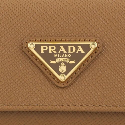 プラダ キーケース レディース トライアングルロゴ サフィアーノ ブラウン PRADA 1PG004 QHH F03BH CARAMEL 0