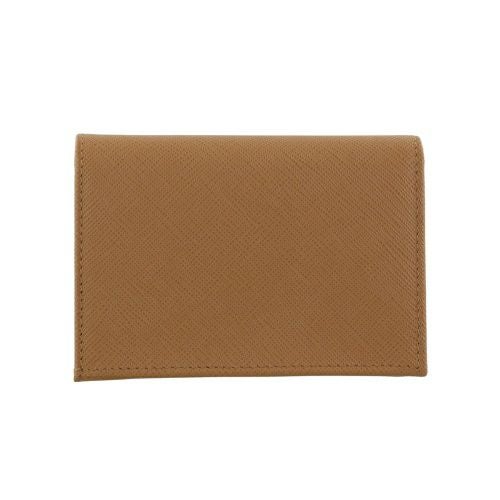 プラダ 二つ折り財布 レディース トライアングルロゴ サフィアーノ ブラウン PRADA 1MV021 QHH F03BH CARAMEL 0