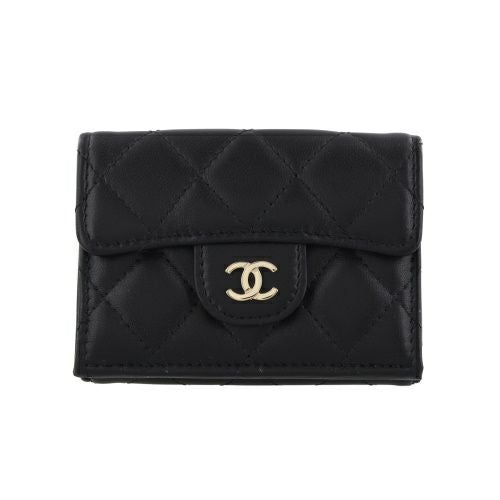 シャネル 三つ折り財布 レディース ココマーク ブラック CHANEL AP0230 Y0459 C3906 ブラック