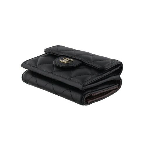 シャネル 三つ折り財布 レディース ココマーク ブラック CHANEL AP0230 Y0459 C3906 ブラック