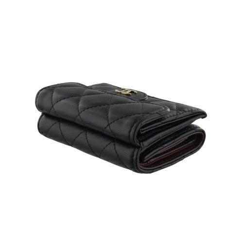 シャネル 三つ折り財布 レディース ココマーク ブラック CHANEL AP0230 Y0459 C3906 ブラック