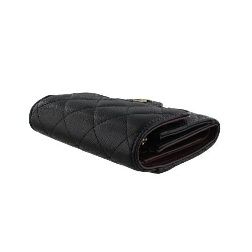 シャネル 三つ折り財布 レディース ココマーク ブラック CHANEL AP4383