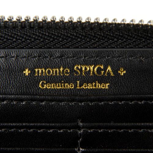 モンテスピガ 長財布 ラウンドファスナー メンズ ブラック monte SPIGA MOSBHSD001BK BLACK