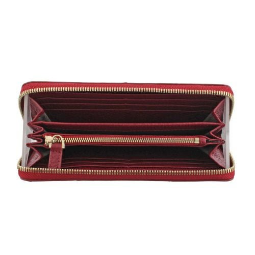 ロダニア 長財布 ラウンドファスナー メンズ レッド RODANIA RDOO9896F-CRD カンパリレッド