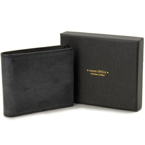 モンテスピガ 二つ折り財布 メンズ ブラック monte SPIGA MOSBHSD003BK BLACK