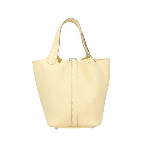 エルメス ピコタンPM ジョーヌミルトン トリヨンクレマンス シルバー金具 W刻印 HERMES Picotin PM