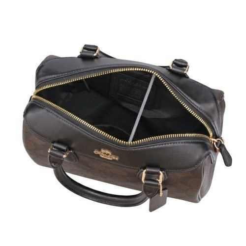 コーチ アウトレット ショルダーバッグ ハンドバッグ レディース シグネチャー ローワン サッチェル ブラウン COACH OUTLET 32203 IMAA8 ブラウン/ブラック