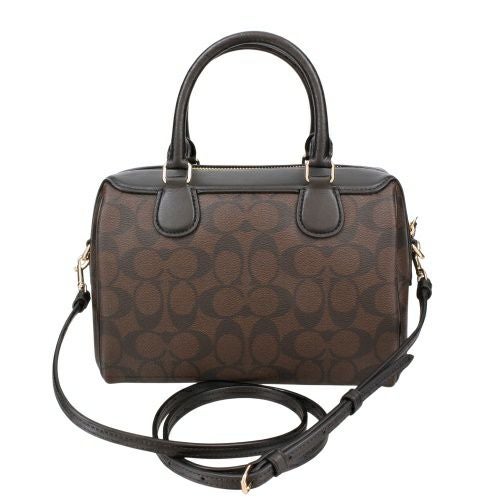 コーチ アウトレット ショルダーバッグ ハンドバッグ レディース シグネチャー ローワン サッチェル ブラウン COACH OUTLET 32203 IMAA8 ブラウン/ブラック