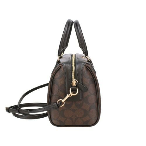 コーチ アウトレット ショルダーバッグ ハンドバッグ レディース シグネチャー ローワン サッチェル ブラウン COACH OUTLET 32203 IMAA8 ブラウン/ブラック