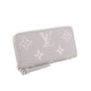 ルイヴィトン 長財布 レディース モノグラム･アンプラント ジッピー・ウォレット グレー LOUIS VUITTON M14228 ブリューム グレー/ホワイトクオーツ