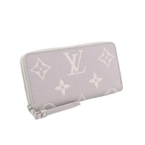 ルイヴィトン 長財布 レディース モノグラム･アンプラント ジッピー・ウォレット グレー LOUIS VUITTON M14228 ブリューム グレー/ホワイトクオーツ